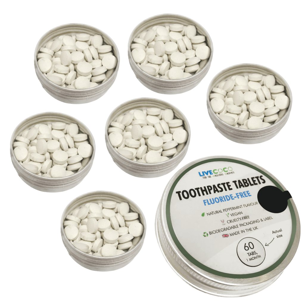 Buy 6, get 2 FREE & FREE DELIVERY - 24 Hour Offer - Toothpaste Tablets - Peppermint, Fluoride-Free-1
