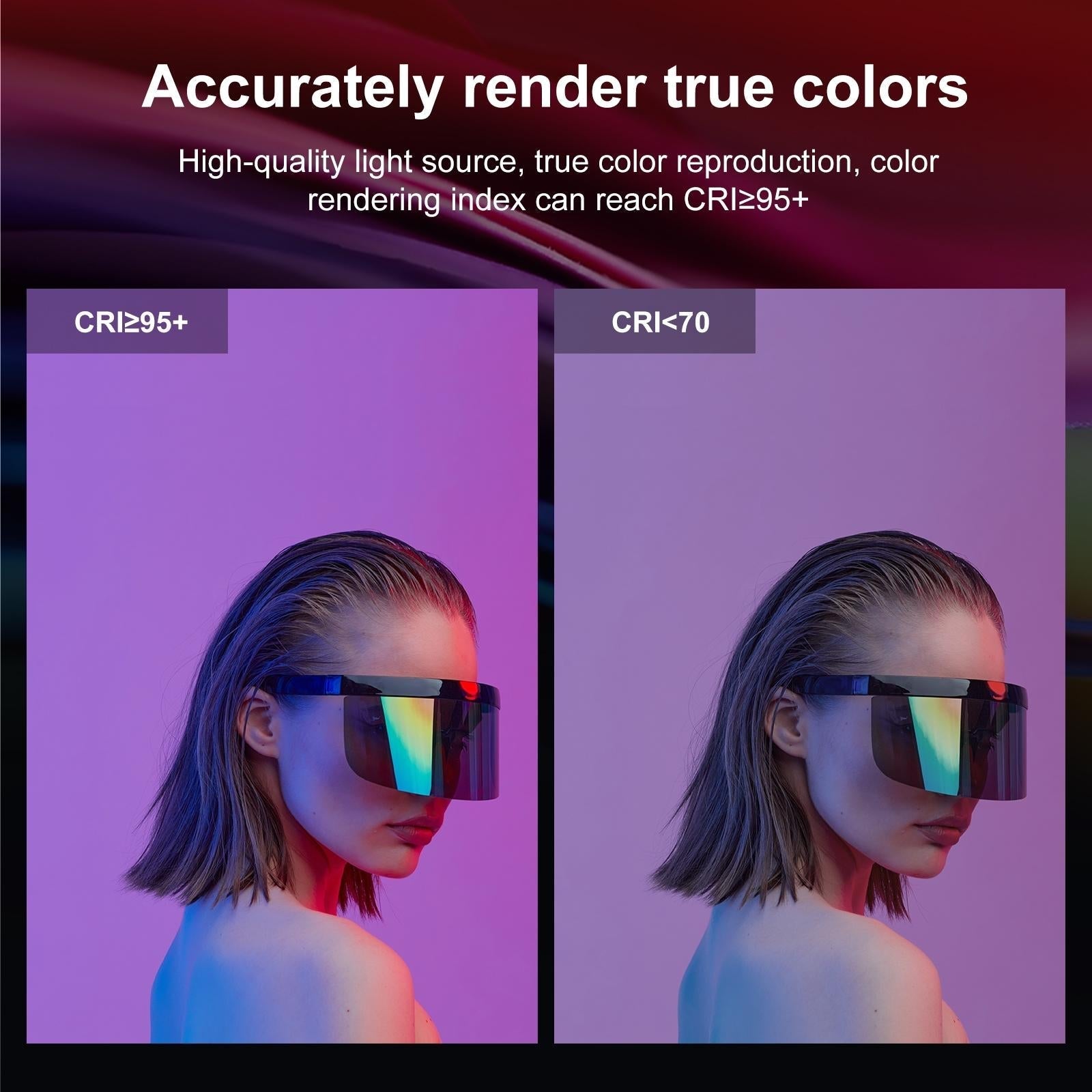 NNEIDS Handheld Rgb Beauty Fill Light - Metal Body 2500-9000K-2