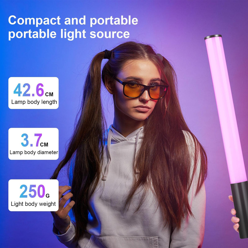 NNEIDS Handheld Rgb Beauty Fill Light - Metal Body 2500-9000K-4