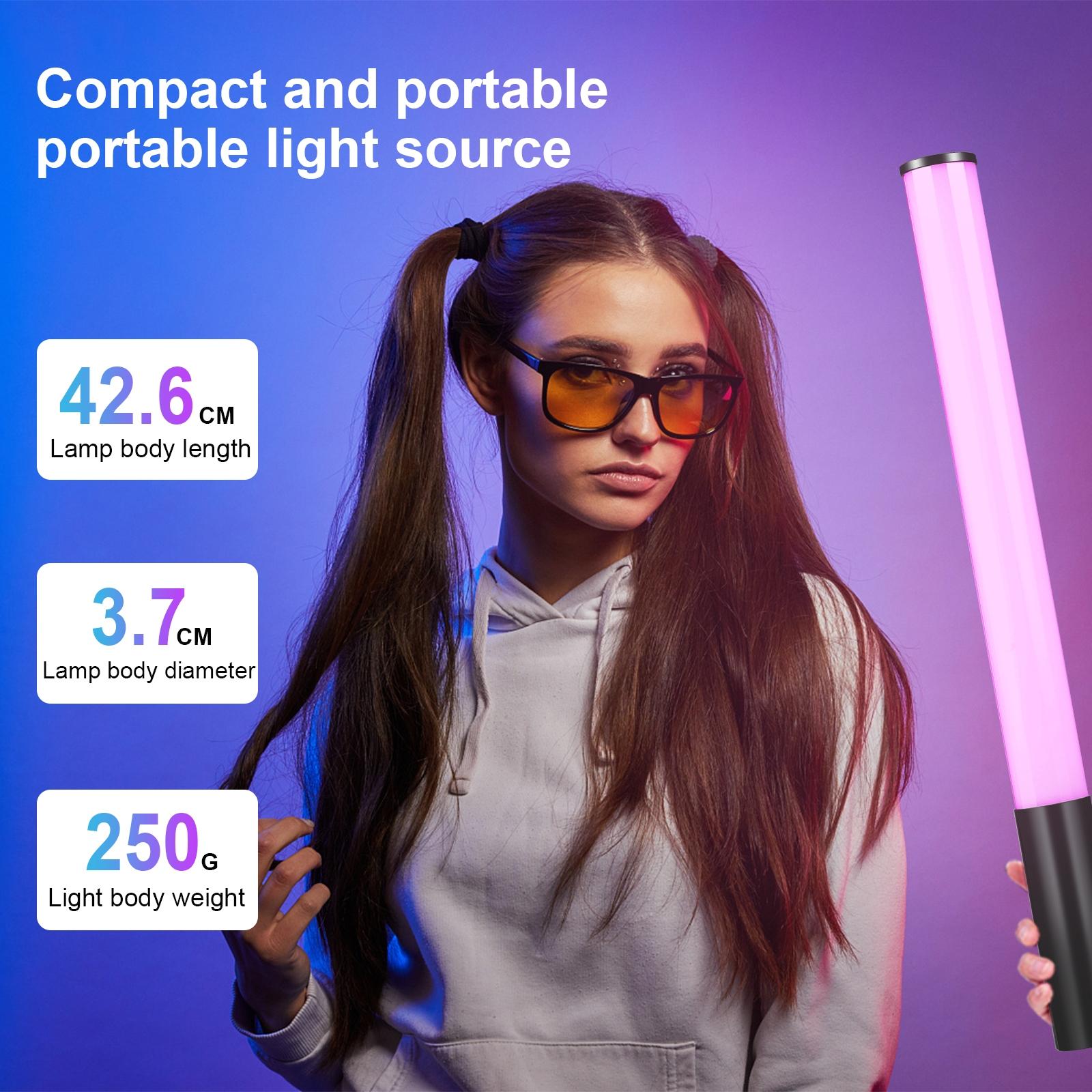 NNEIDS Handheld Rgb Beauty Fill Light - Metal Body 2500-9000K-4