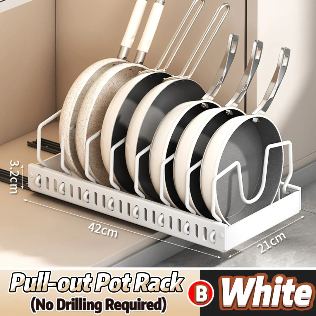 Pots and Pans Organizer Under Cabinet