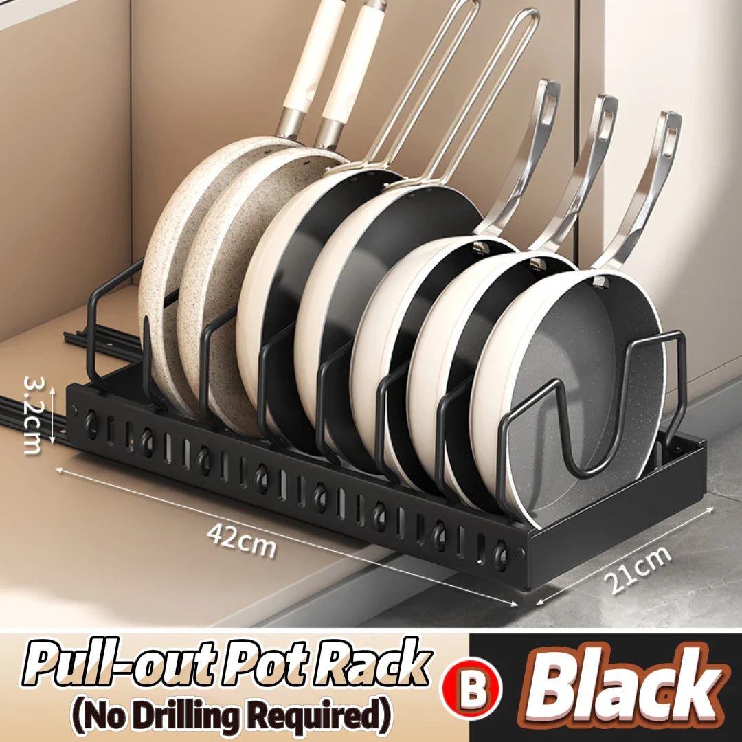 Pots and Pans Organizer Under Cabinet