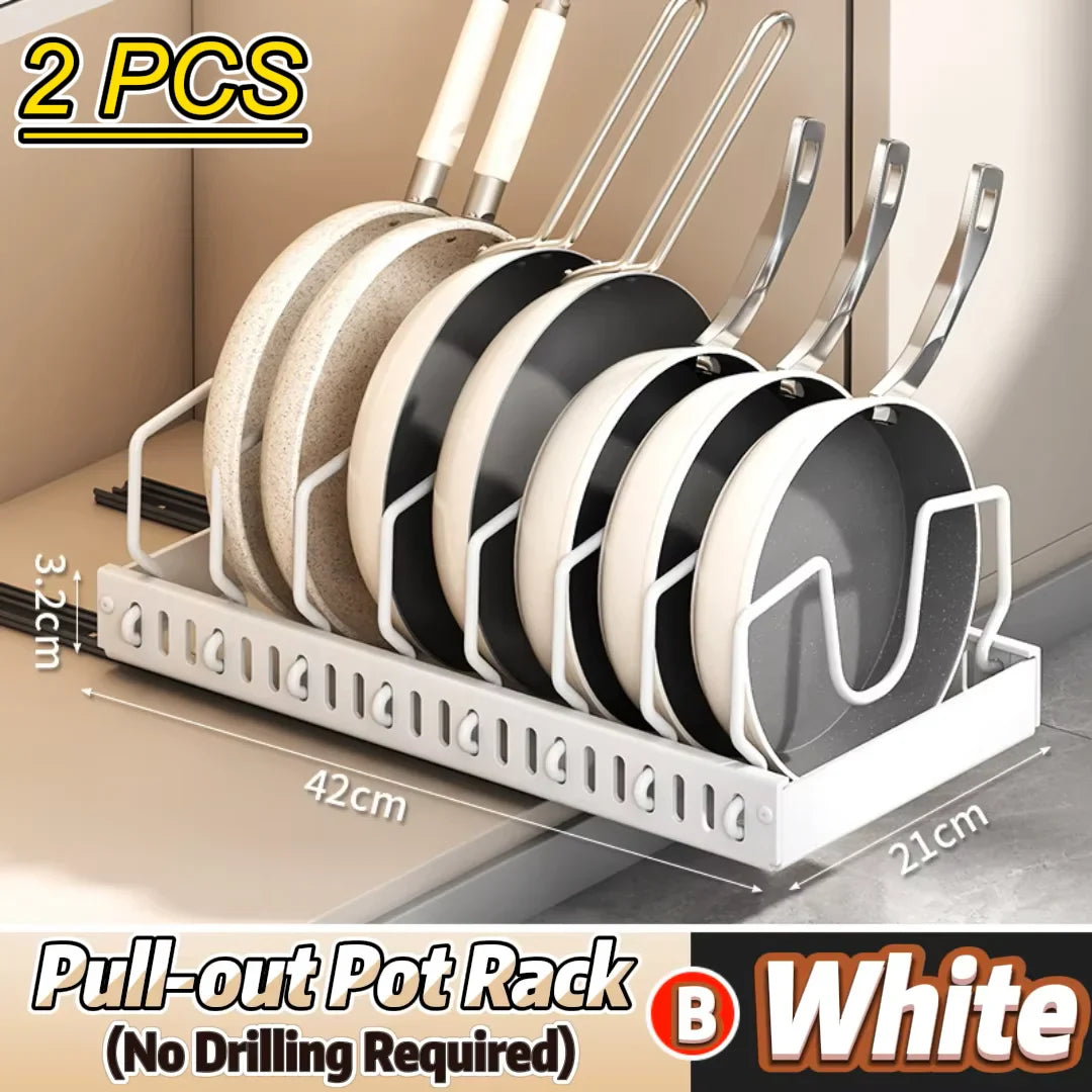 Pots and Pans Organizer Under Cabinet