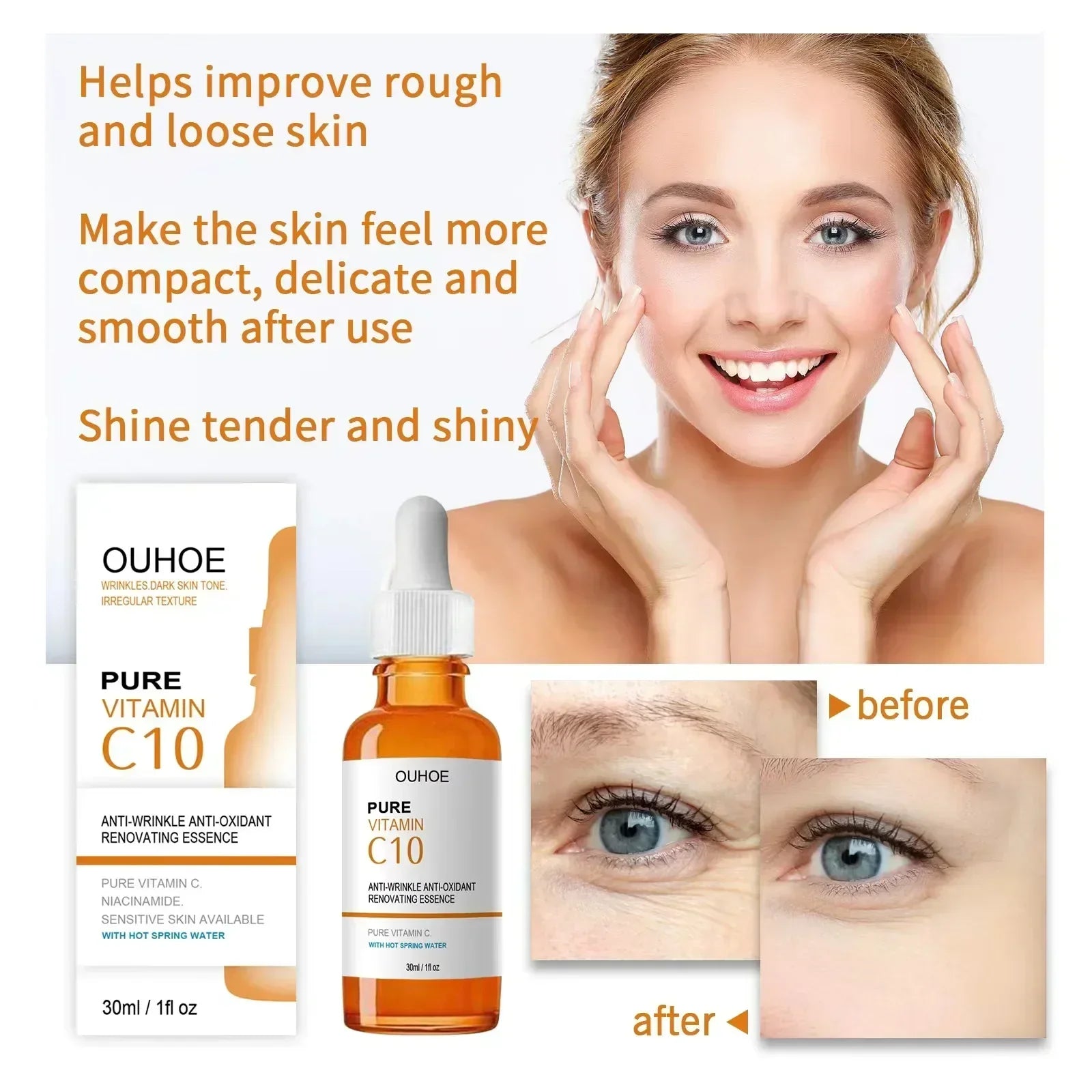 Wrinkle Remover Face Serum - Lifting, Firming, Anti-Aging Essence with Vitamin C-3