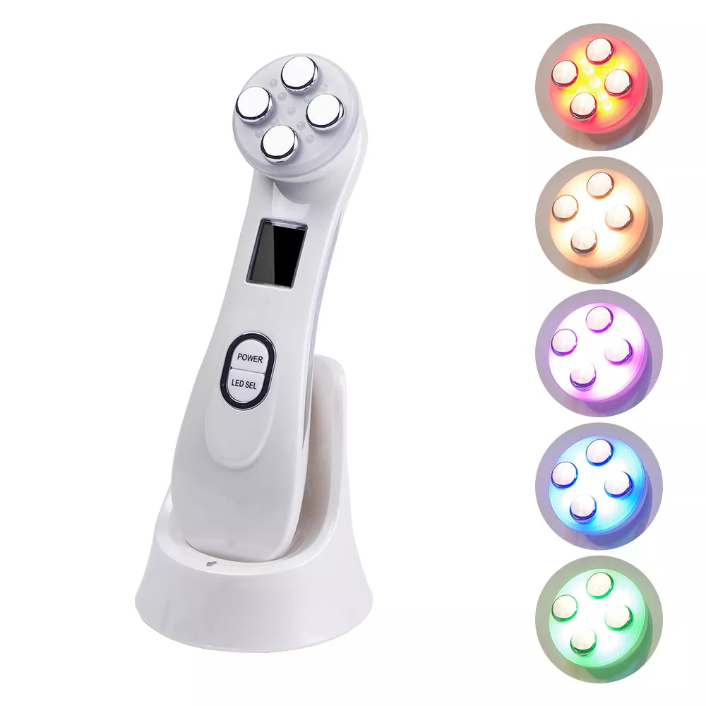 4-in-1 RF Face Lifting Machine: EMS, Micro-current, LED Photon, and Massager for Facial Rejuvenation-0