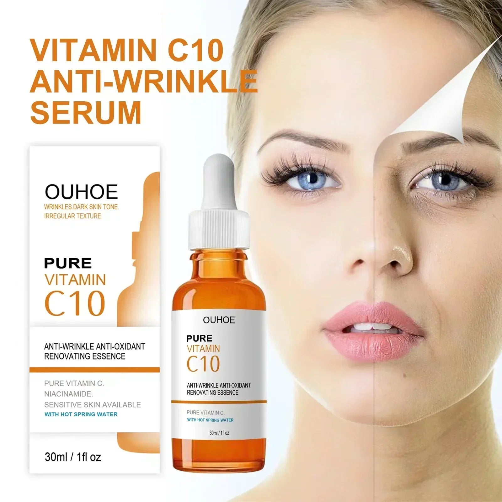 Wrinkle Remover Face Serum - Lifting, Firming, Anti-Aging Essence with Vitamin C-2