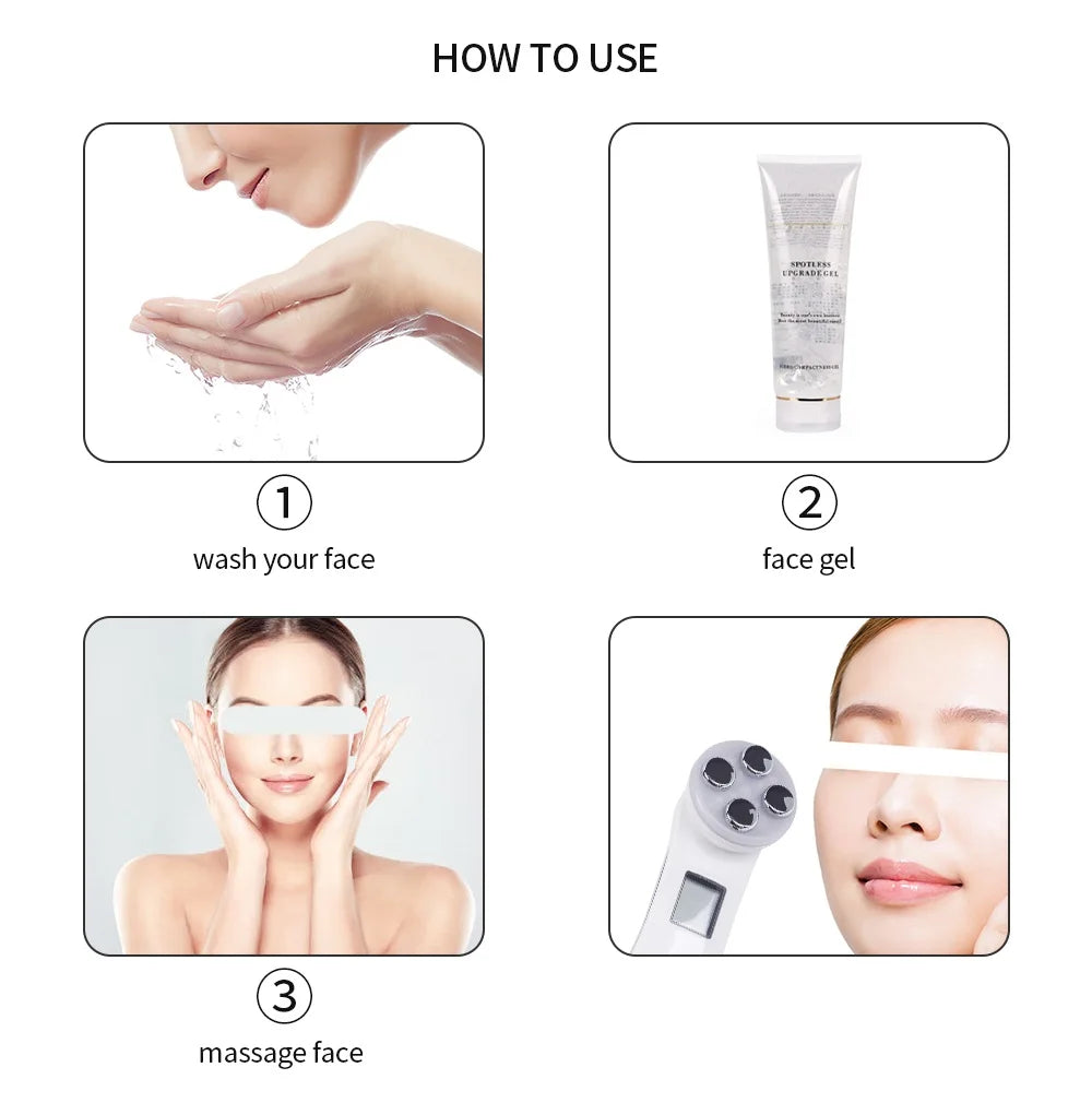 4-in-1 RF Face Lifting Machine: EMS, Micro-current, LED Photon, and Massager for Facial Rejuvenation-2