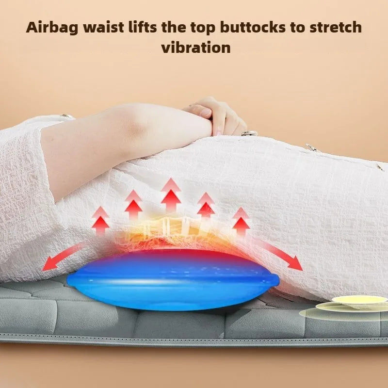 NNEOBA Electric Full Body Massage Mattress with Heat, Airbag, and Kneading Grey-3