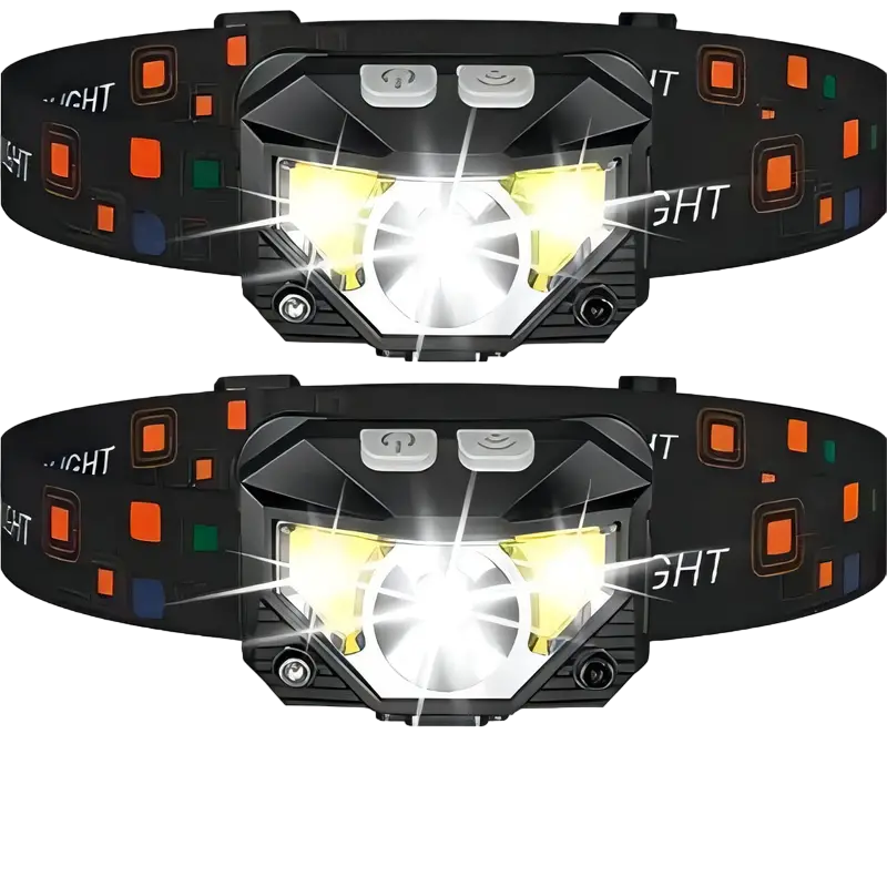 2-Pack Ultra Bright LED Rechargeable Headlight with Motion Sensor-0