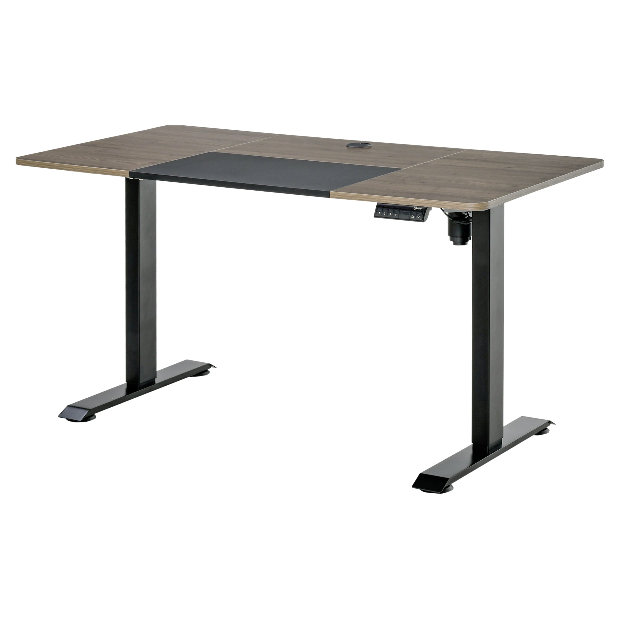 Height Adjustable Electric Standing Desk with 4 Automatic Memory Preset 140cm x 70cm Tabletop Stand Up Desk for Home Office