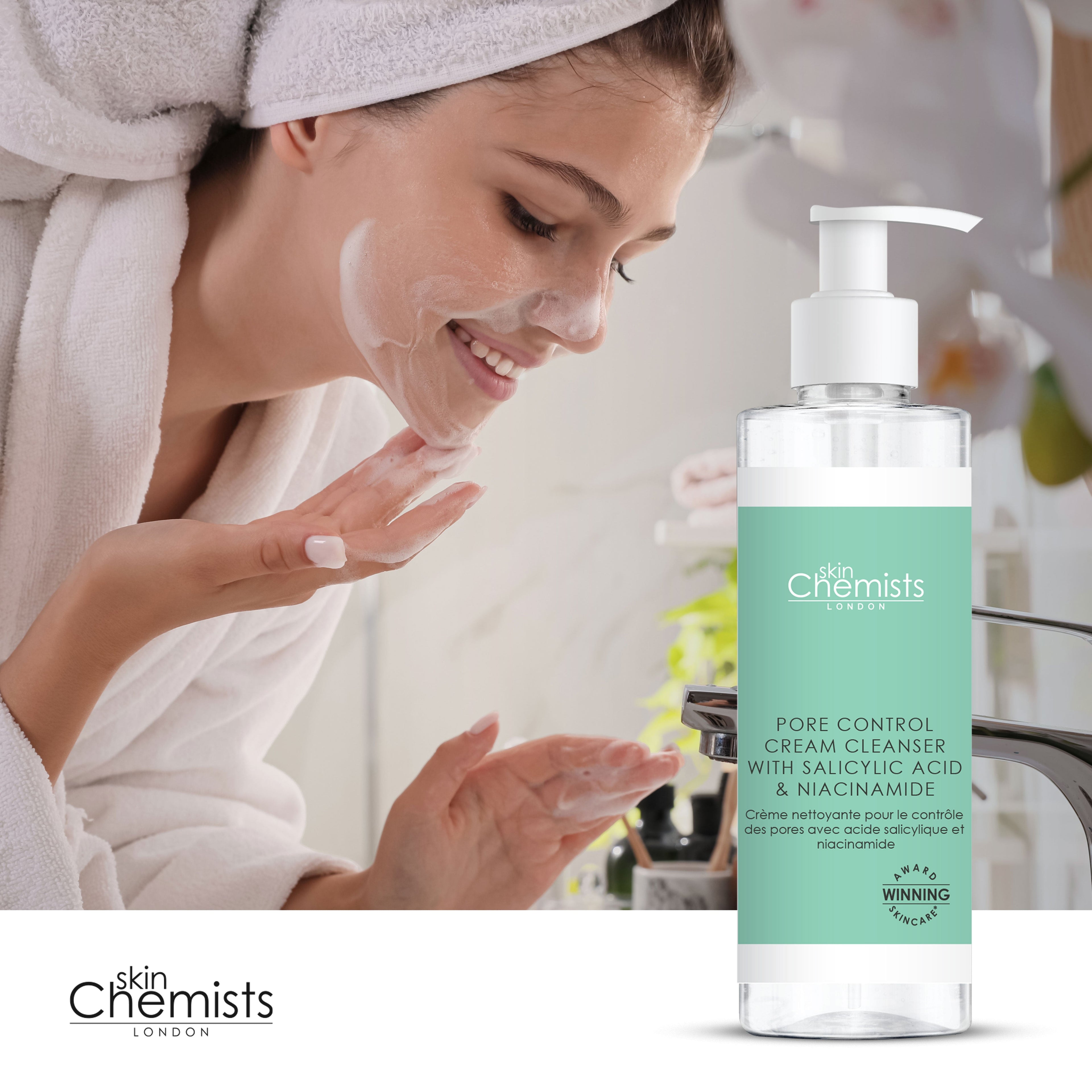 Pore Control Cream Cleanser with Salicylic Acid & Niacinamide 200ml-2